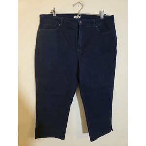 Croft & barrow Women's Size 18 Stretch Dark Wash Capri‎ Crop Capri Denim Pants